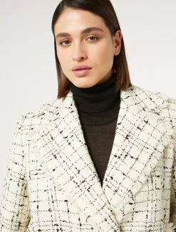 Online Marina Rinaldi Check blazer WHITE