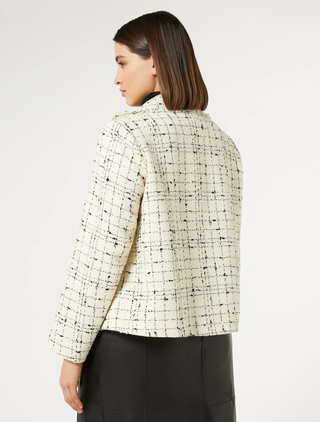 Online Marina Rinaldi Check blazer WHITE