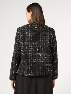 New Marina Rinaldi Check blazer BLACK
