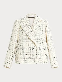 Online Marina Rinaldi Check blazer WHITE
