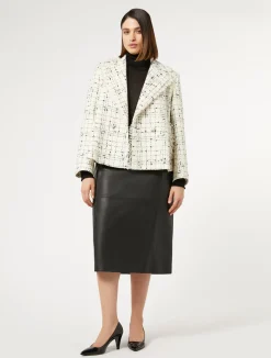 Online Marina Rinaldi Check blazer WHITE