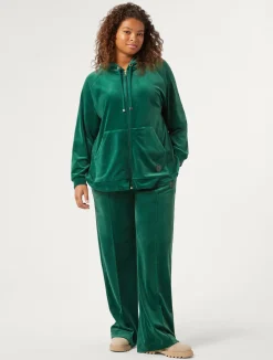 Discount Marina Rinaldi Chenille trousers DARKGREEN