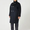 Sale Marina Rinaldi Coat in wool drap MIDNIGHTBLUE