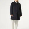 Best Marina Rinaldi Coat in wool drap MIDNIGHTBLUE