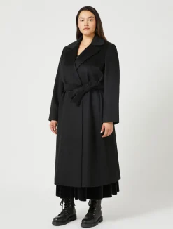 New Marina Rinaldi Coat in wool drap BLACK