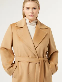 New Marina Rinaldi Coat in wool drap CAMEL