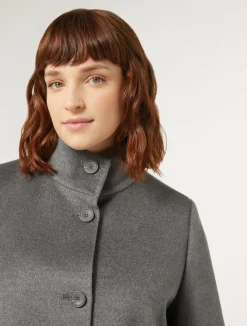 Online Marina Rinaldi Coat in wool drap MEDIUMGREY