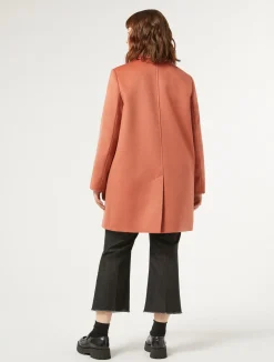 New Marina Rinaldi Coat in wool drap TERRACOTTA
