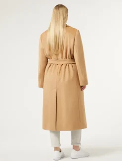 New Marina Rinaldi Coat in wool drap CAMEL