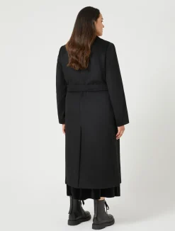 New Marina Rinaldi Coat in wool drap BLACK