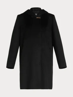 Clearance Marina Rinaldi Coat in wool drap BLACK