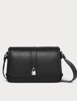 Discount Marina Rinaldi Coated fabric crossbody bag BLACK