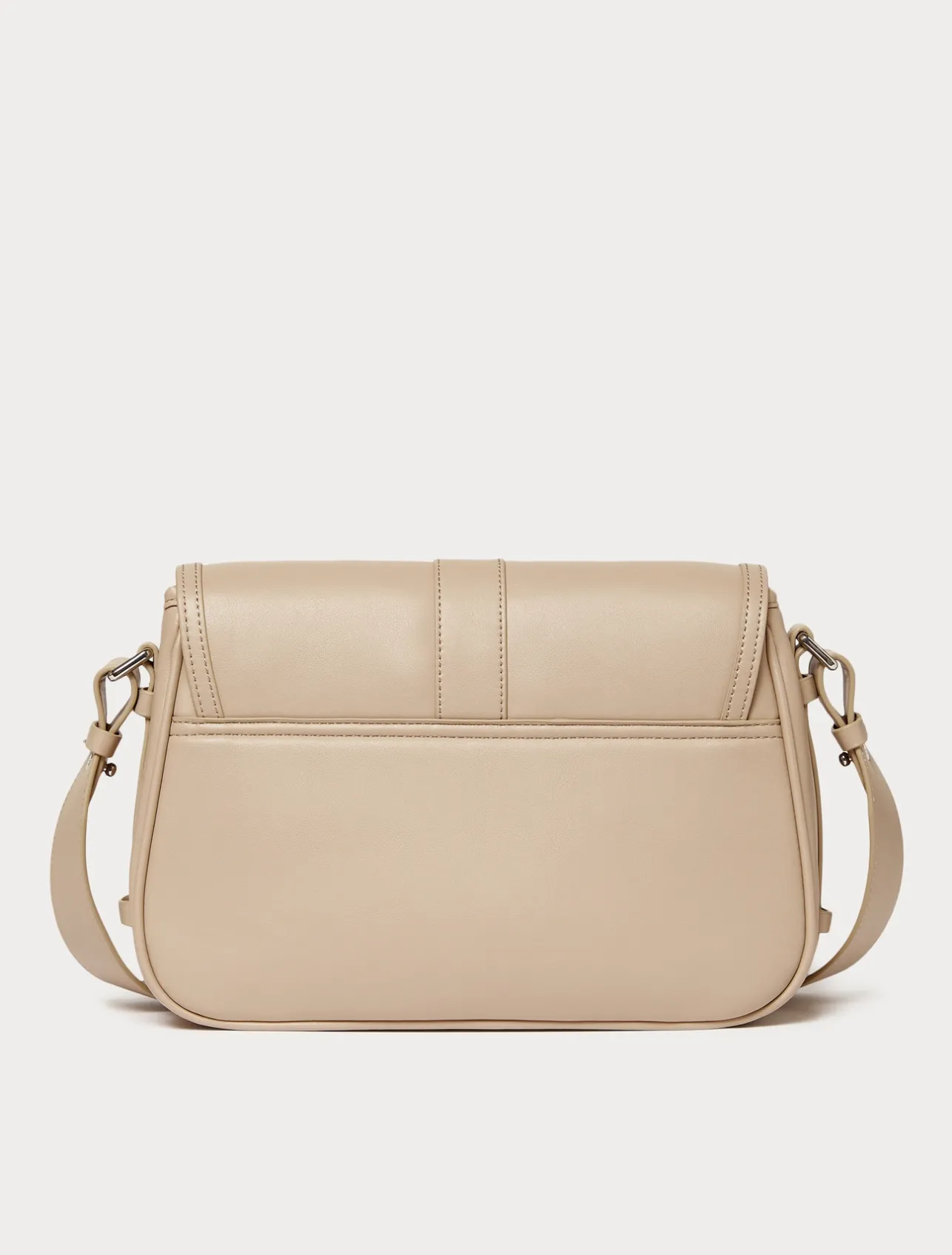 Clearance Marina Rinaldi Coated fabric crossbody bag BEIGE