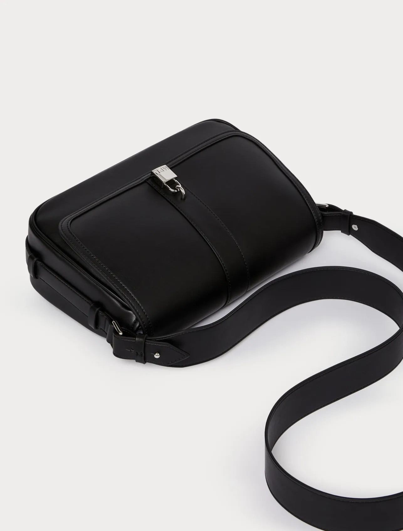 Discount Marina Rinaldi Coated fabric crossbody bag BLACK