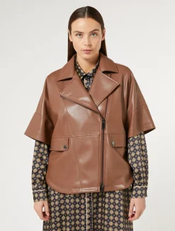 Sale Marina Rinaldi Coated fabric jacket BRONZE