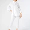 New Marina Rinaldi Coated fabric trousers WHITE