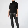 Discount Marina Rinaldi Coated fabric trousers BLACK