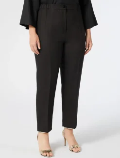 Online Marina Rinaldi Coated fabric trousers BLACK