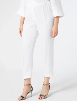 New Marina Rinaldi Coated fabric trousers WHITE