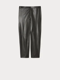 Discount Marina Rinaldi Coated fabric trousers BLACK