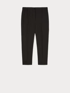 Online Marina Rinaldi Coated fabric trousers BLACK