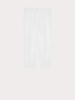 New Marina Rinaldi Coated fabric trousers WHITE