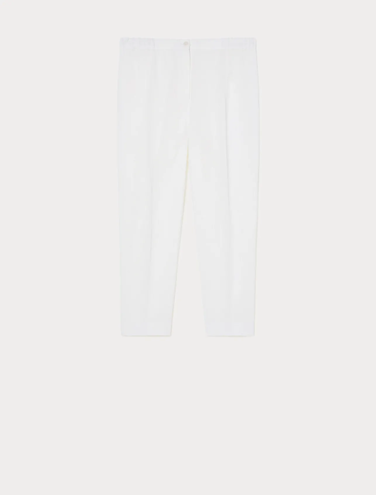 New Marina Rinaldi Coated fabric trousers WHITE