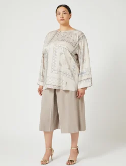 Outlet Marina Rinaldi Corduroy culottes BEIGE