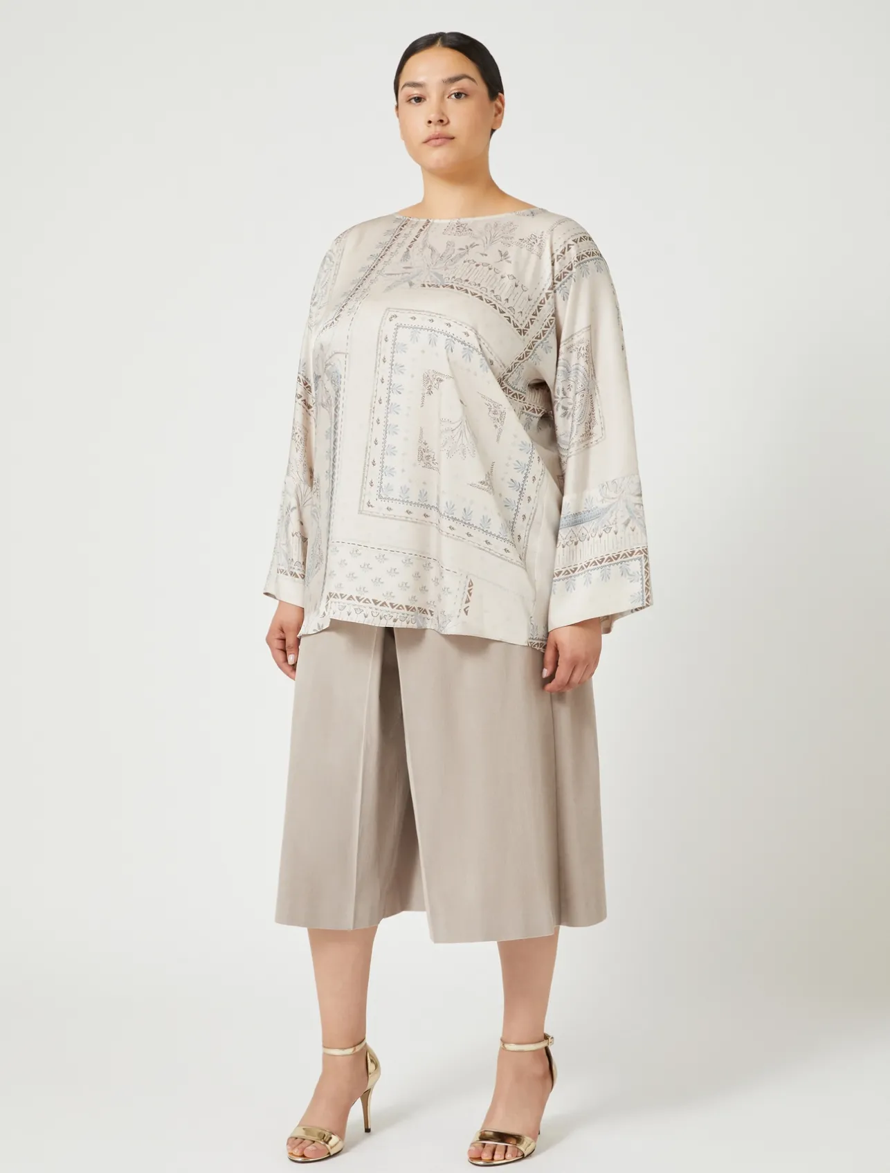 Outlet Marina Rinaldi Corduroy culottes BEIGE