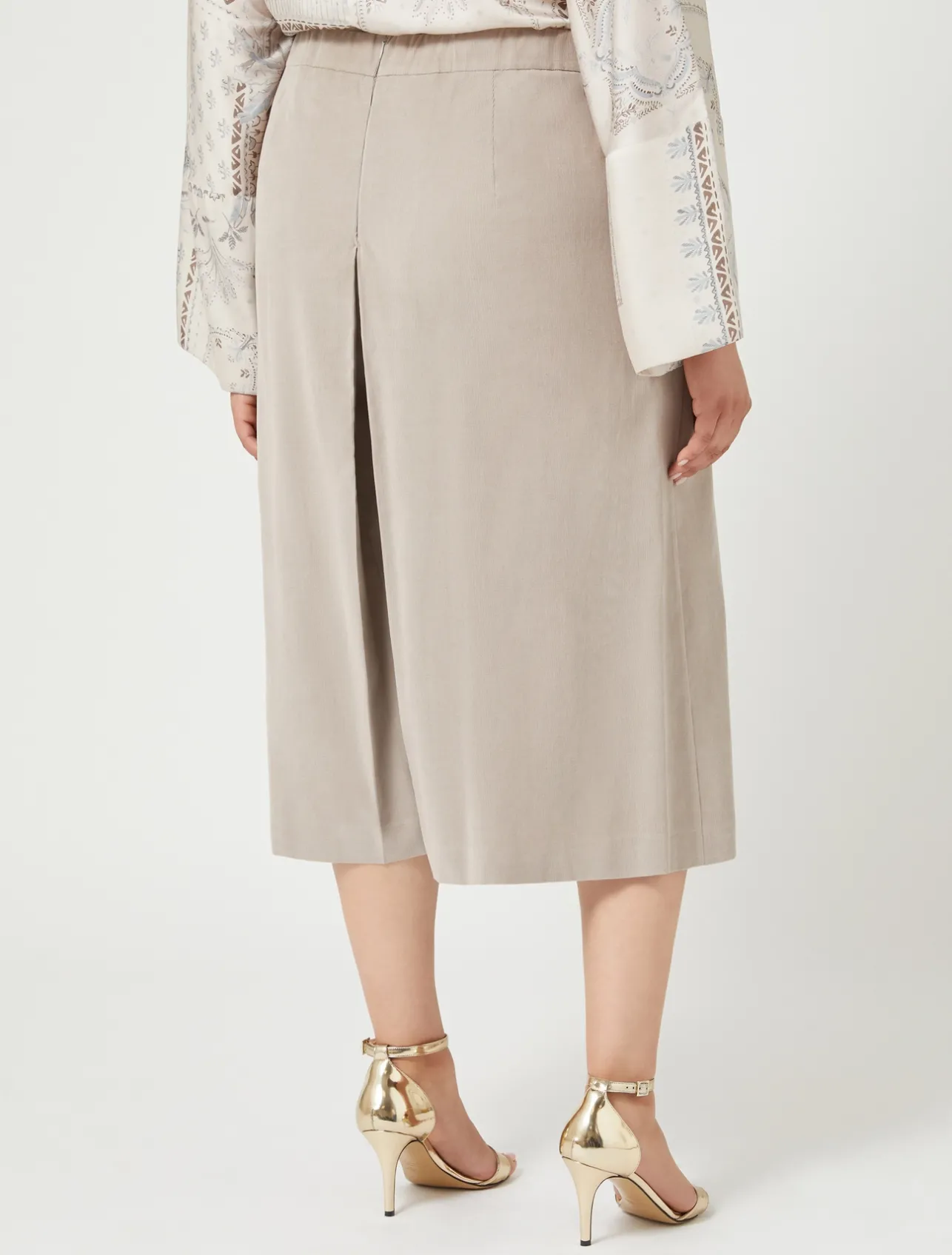 Outlet Marina Rinaldi Corduroy culottes BEIGE