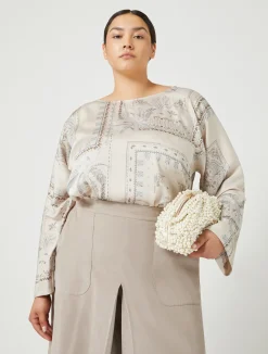 Outlet Marina Rinaldi Corduroy culottes BEIGE