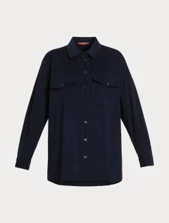 Best Marina Rinaldi Corduroy shirt NAVY