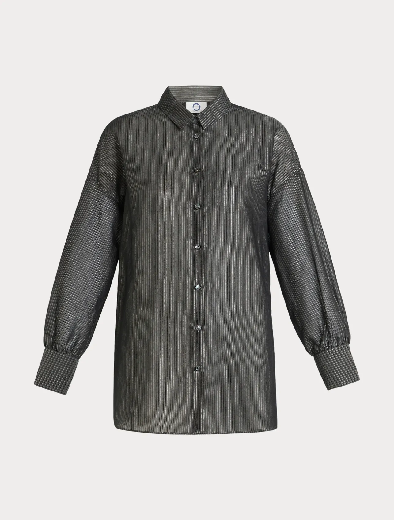 Hot Marina Rinaldi Cotton and silk canvas shirt DARKGREY