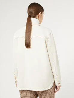 Clearance Marina Rinaldi Cotton bull denim jacket IVORY