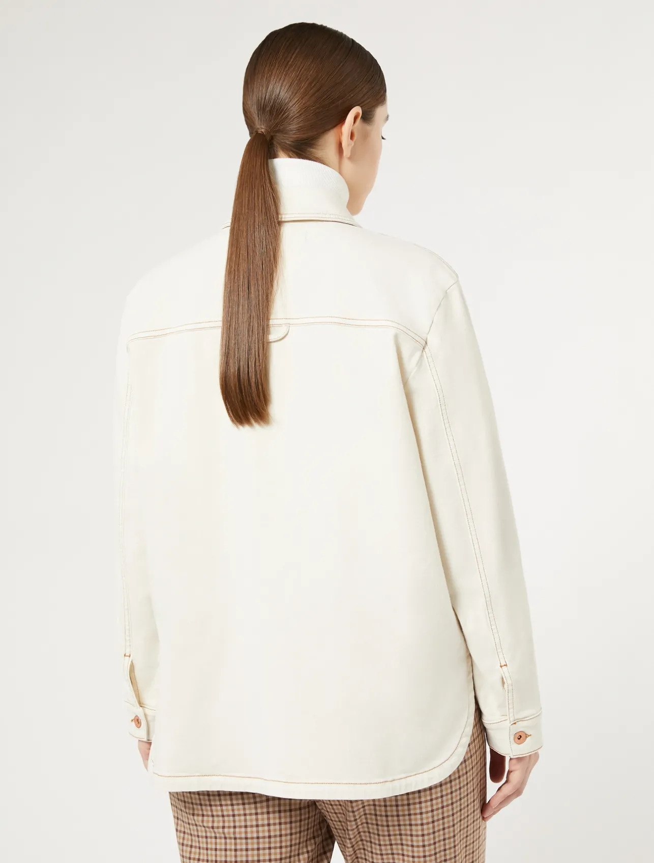 Clearance Marina Rinaldi Cotton bull denim jacket IVORY