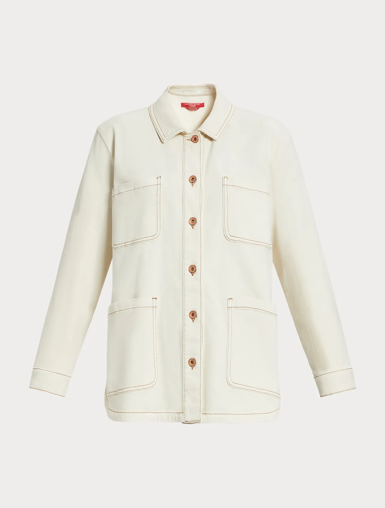 Clearance Marina Rinaldi Cotton bull denim jacket IVORY