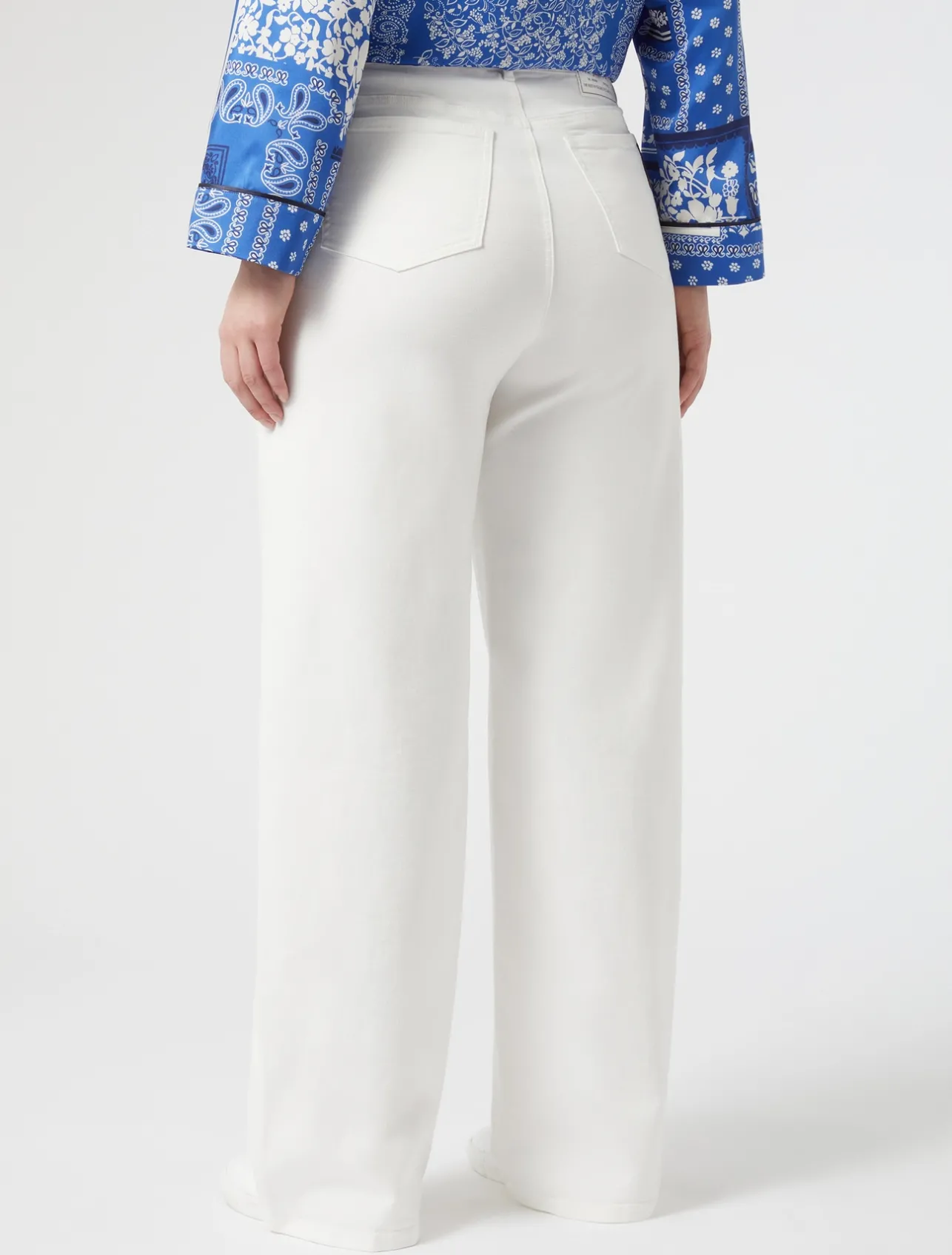 Sale Marina Rinaldi Cotton bull denim jeans IVORY
