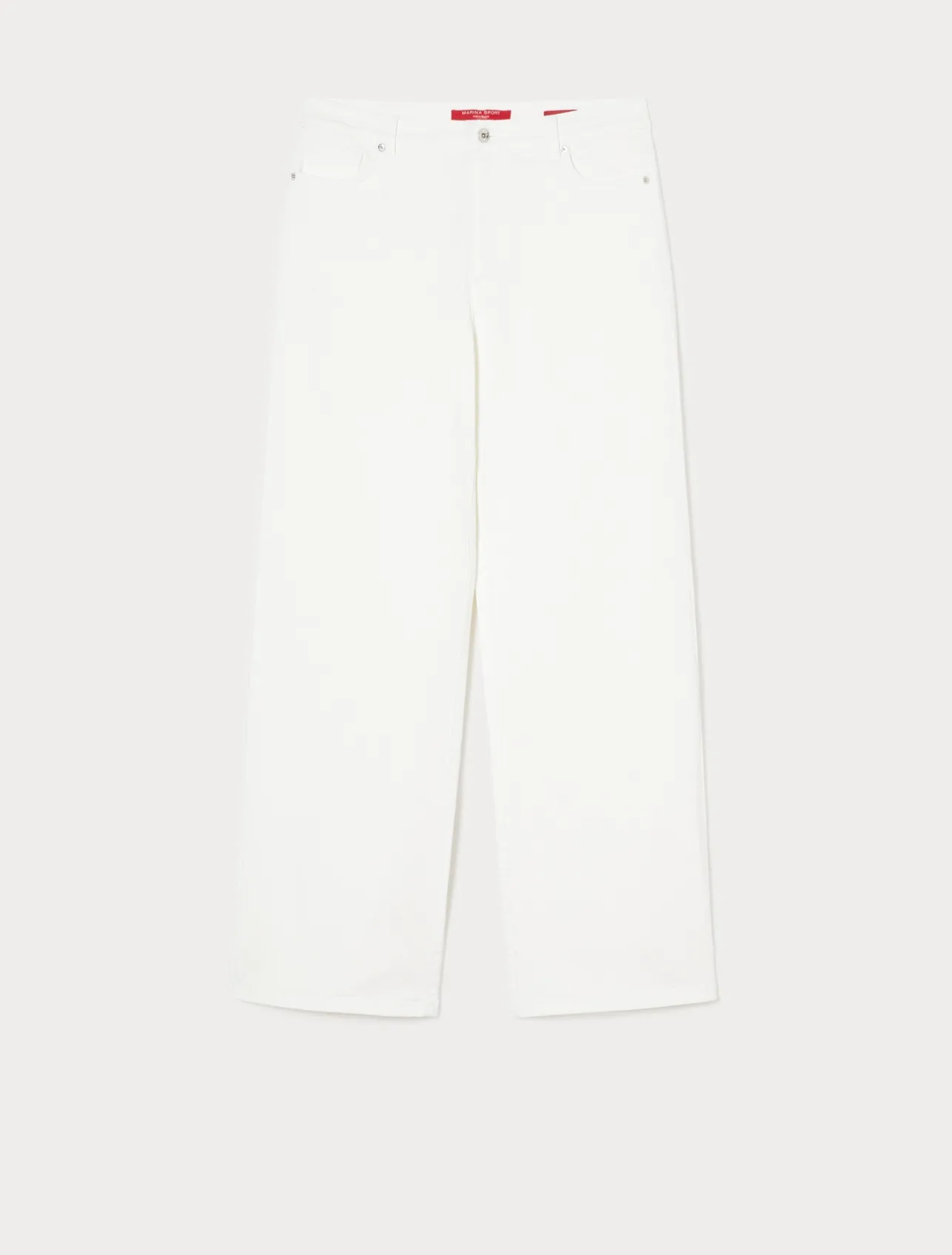Sale Marina Rinaldi Cotton bull denim jeans IVORY