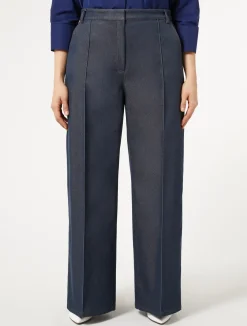 New Marina Rinaldi Cotton bull denim trousers BLUEJEANS
