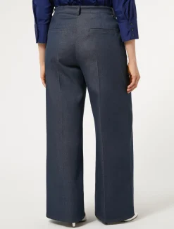 New Marina Rinaldi Cotton bull denim trousers BLUEJEANS