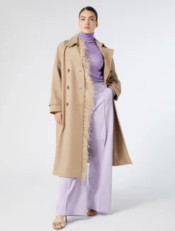 Clearance Marina Rinaldi Cotton bull denim trousers LILAC