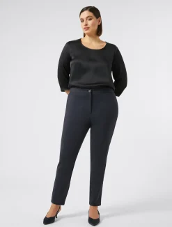 Hot Marina Rinaldi Cotton canvas trousers MIDNIGHTBLUE