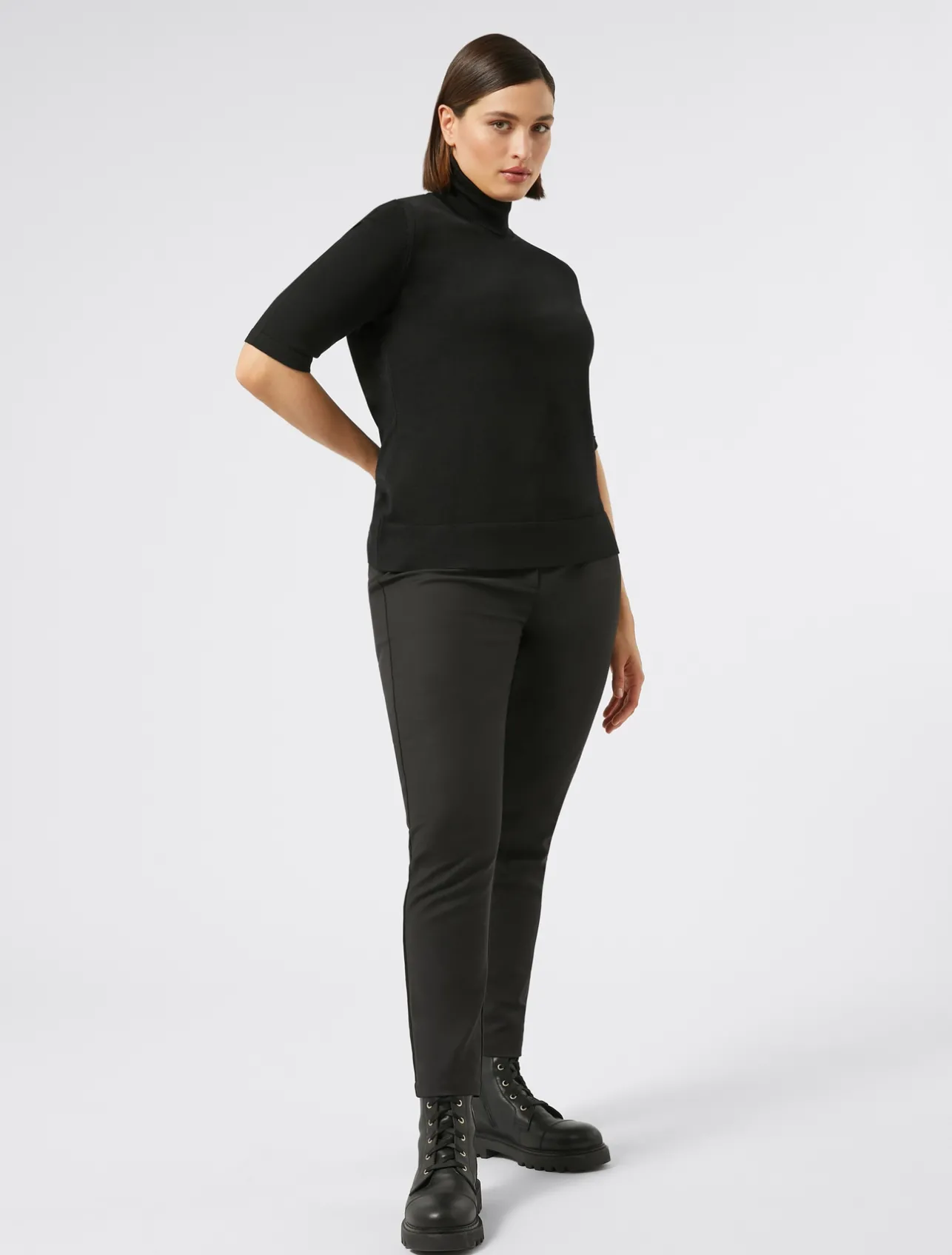 Hot Marina Rinaldi Cotton canvas trousers BLACK