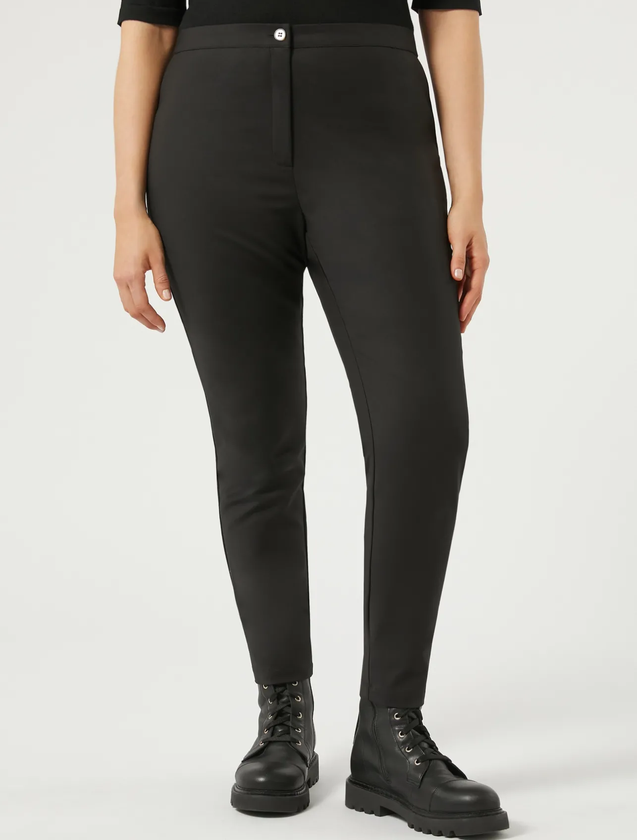 Hot Marina Rinaldi Cotton canvas trousers BLACK