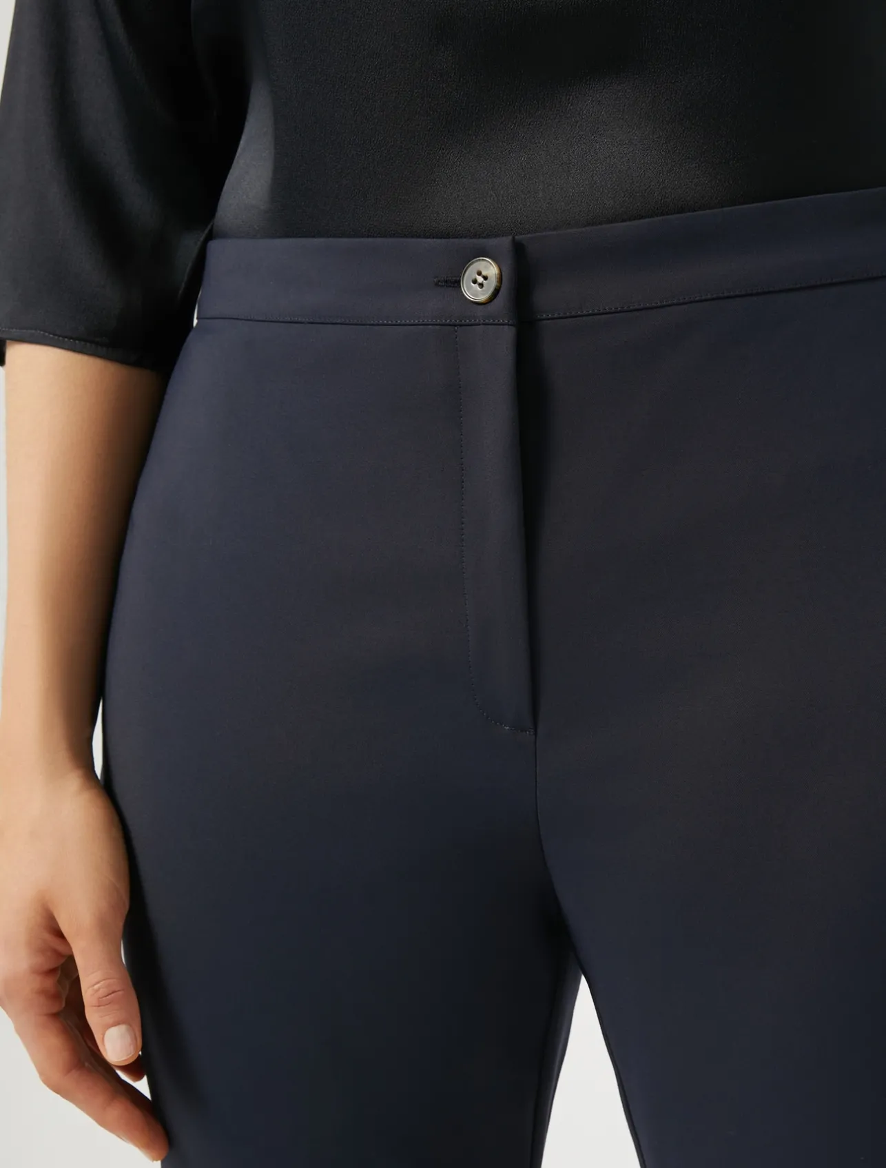 Hot Marina Rinaldi Cotton canvas trousers MIDNIGHTBLUE