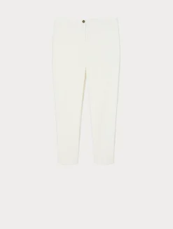 Fashion Marina Rinaldi Cotton canvas trousers WHITE