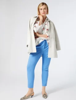 Hot Marina Rinaldi Cotton canvas trousers LIGHTBLUE