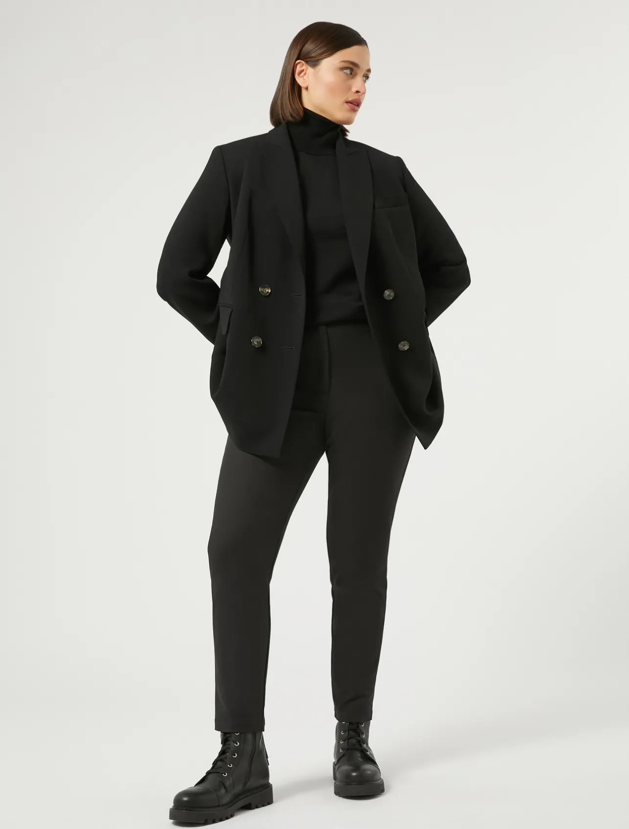 Hot Marina Rinaldi Cotton canvas trousers BLACK