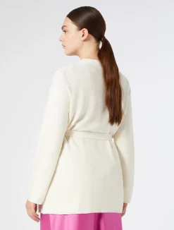 New Marina Rinaldi Cotton cardigan WHITE
