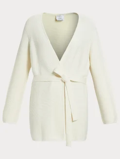 New Marina Rinaldi Cotton cardigan WHITE